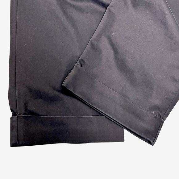 Dockers Pants Womens 14 Capri Black Mid Rise Cuffs Side Pockets Casual - Picture 4 of 8